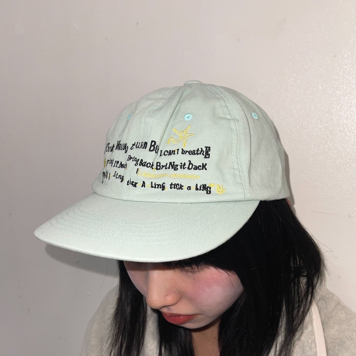 Twill Graphic Cap / Mint / グラフィック刺繍キャップ