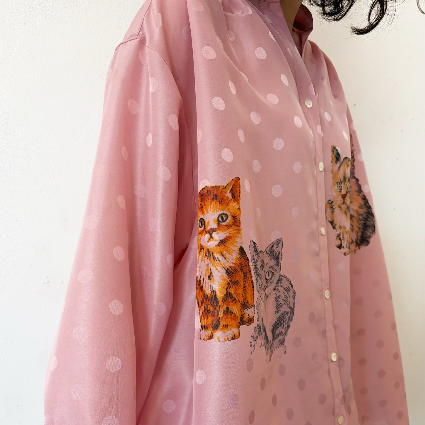 【SHEEP LIMITED】Cattot blouse / PINK / キャットブラウス