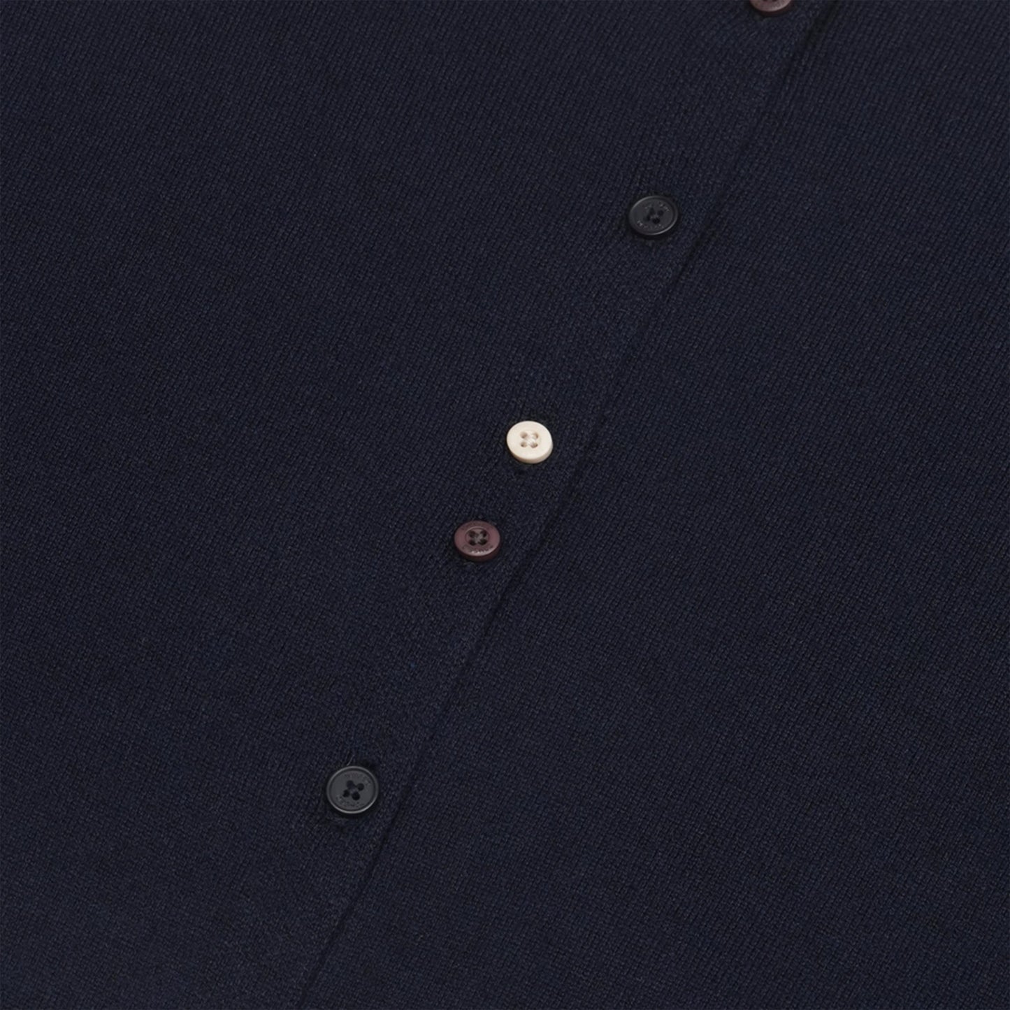 ROUND COLLAR KNIT CARDIGAN / NAVY / ラウンドカラーニットカーディガン
