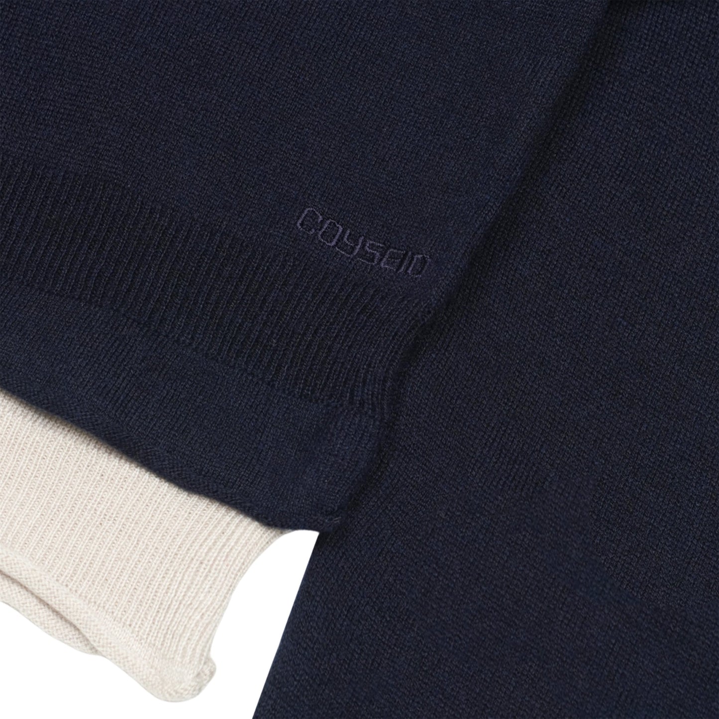 ROUND COLLAR KNIT CARDIGAN / NAVY / ラウンドカラーニットカーディガン