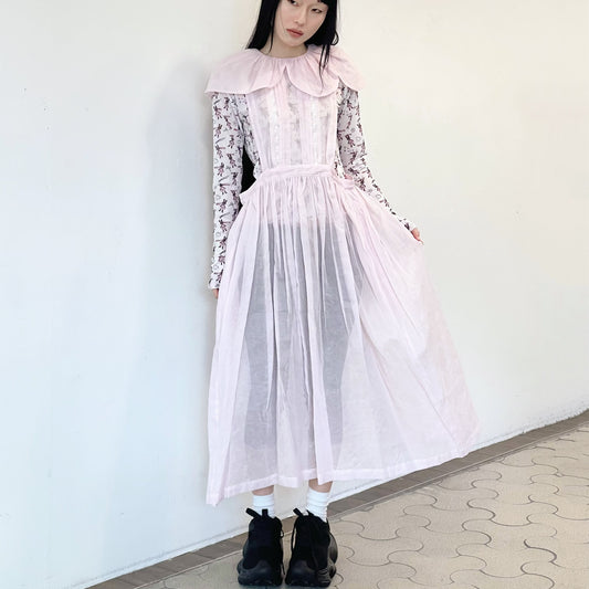 Sheer Cotton Dress / Pastel Pink / シアーコットンドレス