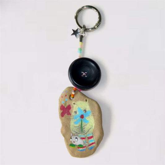 【uou_cute】Key ring E / クレイキーリング