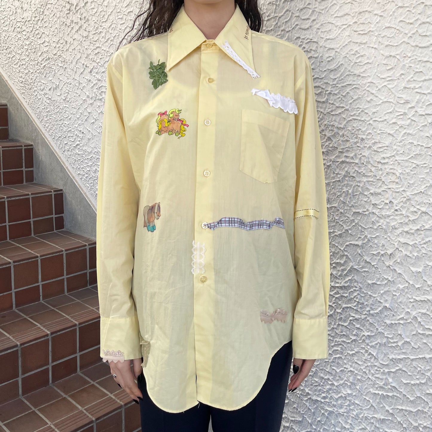 【trust teji 】Long sleeve pony blouse+ / Yellow / ロングスリーブポニーブラウス