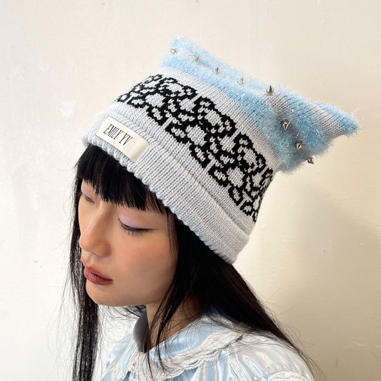 Teddy bear beanie / Blue / テディベアビーニー