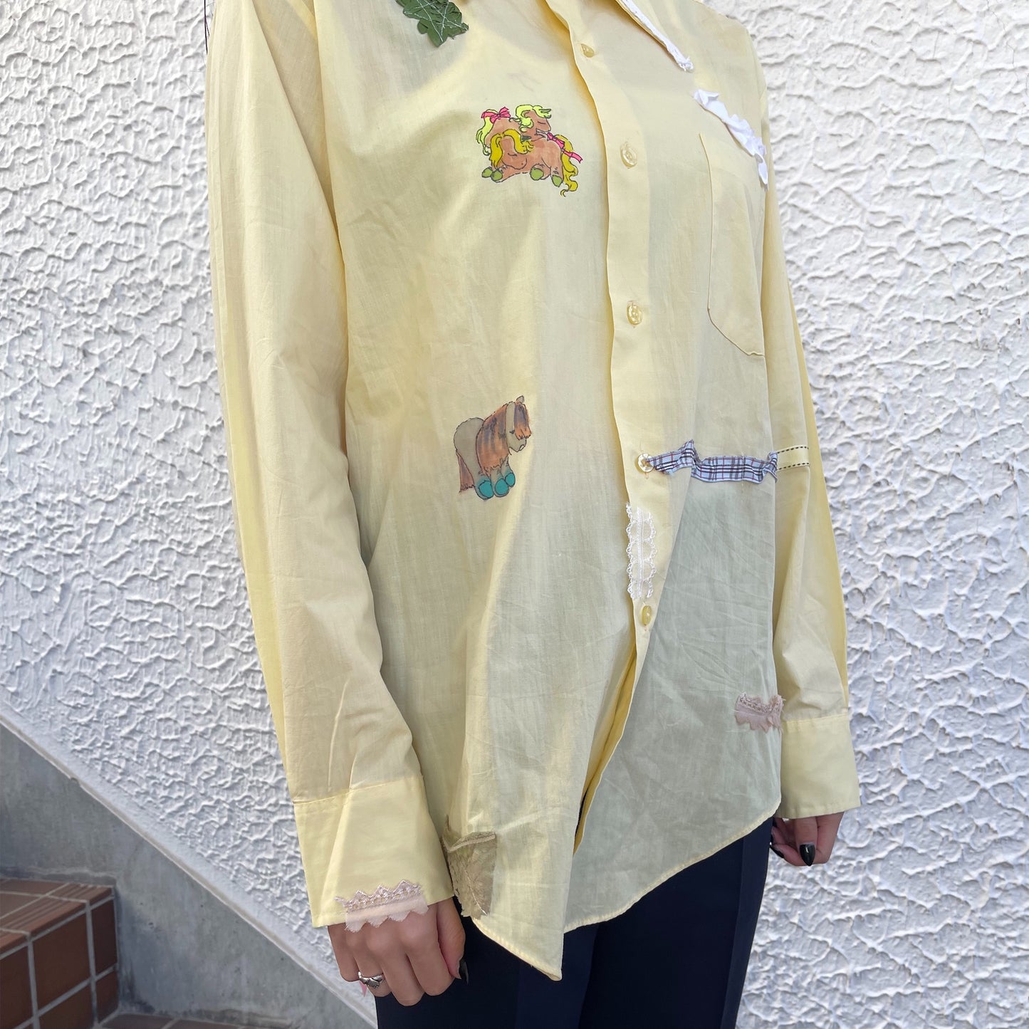 【trust teji 】Long sleeve pony blouse+ / Yellow / ロングスリーブポニーブラウス