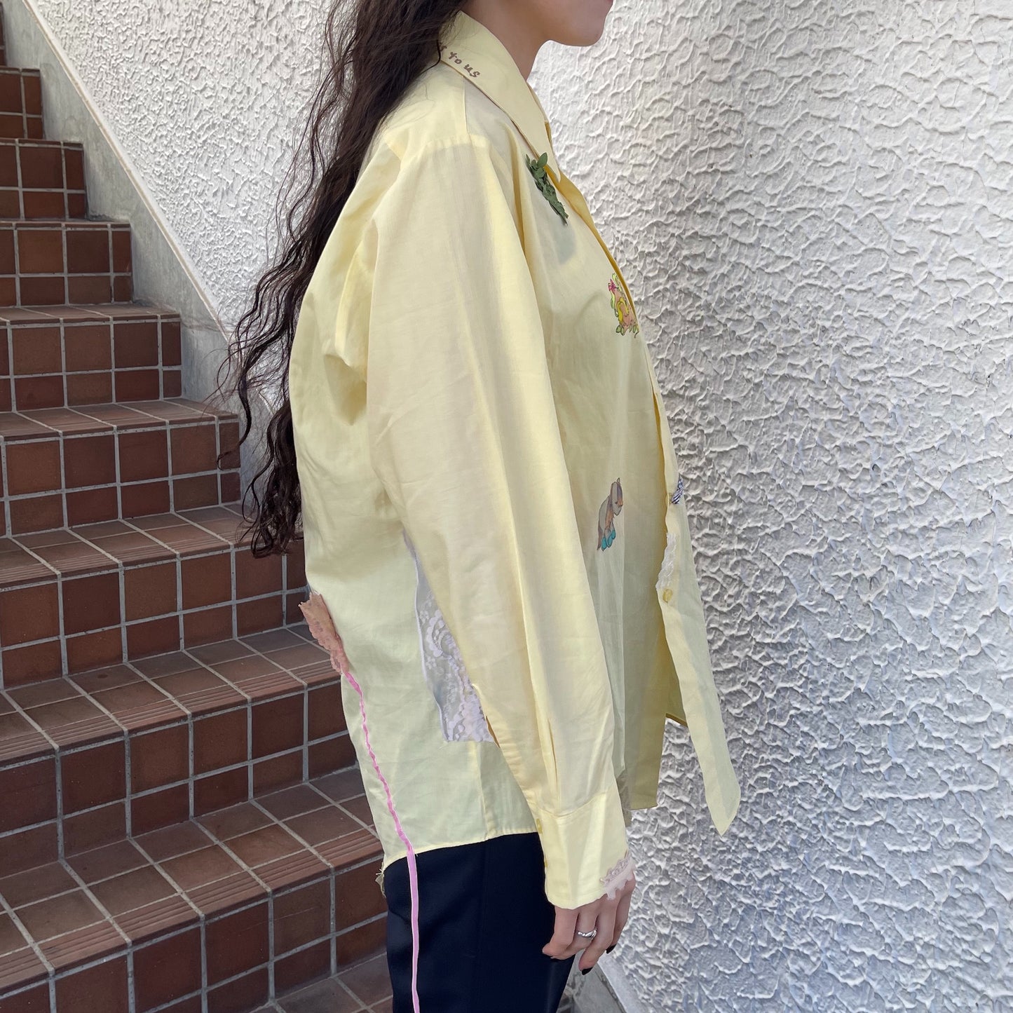 【trust teji 】Long sleeve pony blouse+ / Yellow / ロングスリーブポニーブラウス
