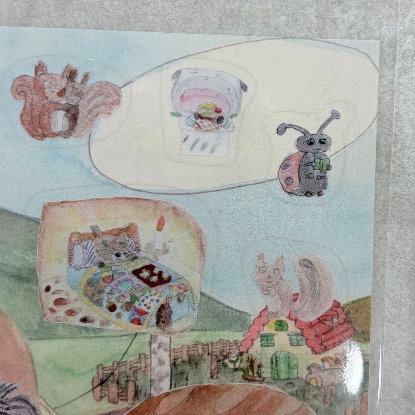 【Joo Young Kim】“I Think There is a Squirrel in the Bread” sticker [B] / ステッカー