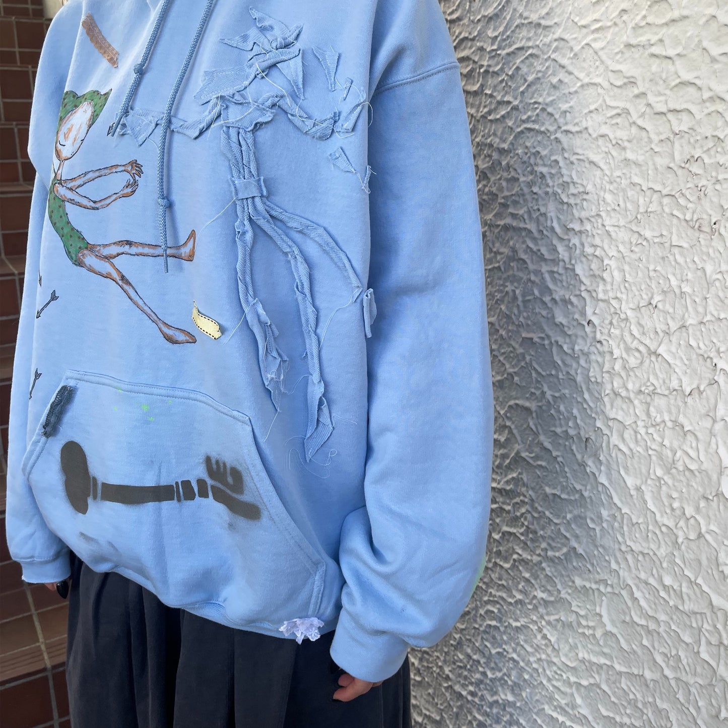 trust teji x TONII MONDO collabolation ★ Bond hoodie / Blue / ボンドフーディー