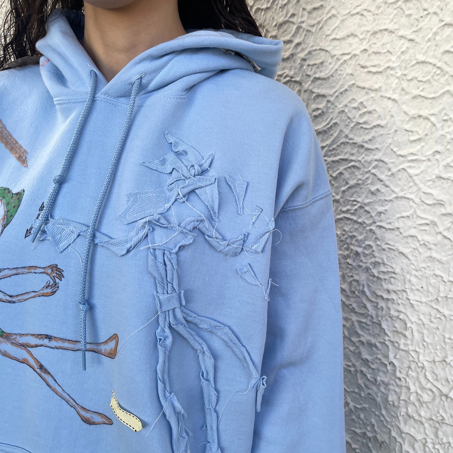 trust teji x TONII MONDO collabolation ★ Bond hoodie / Blue / ボンドフーディー