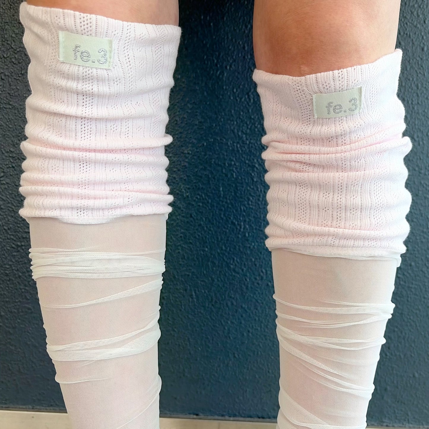 [fe.3] haze layer socks / pink / シースルーソックス