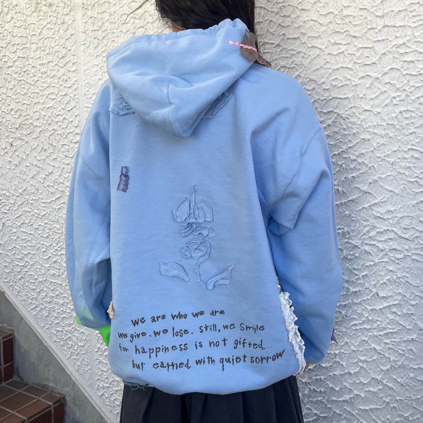 trust teji x TONII MONDO collabolation ★ Bond hoodie / Blue / ボンドフーディー
