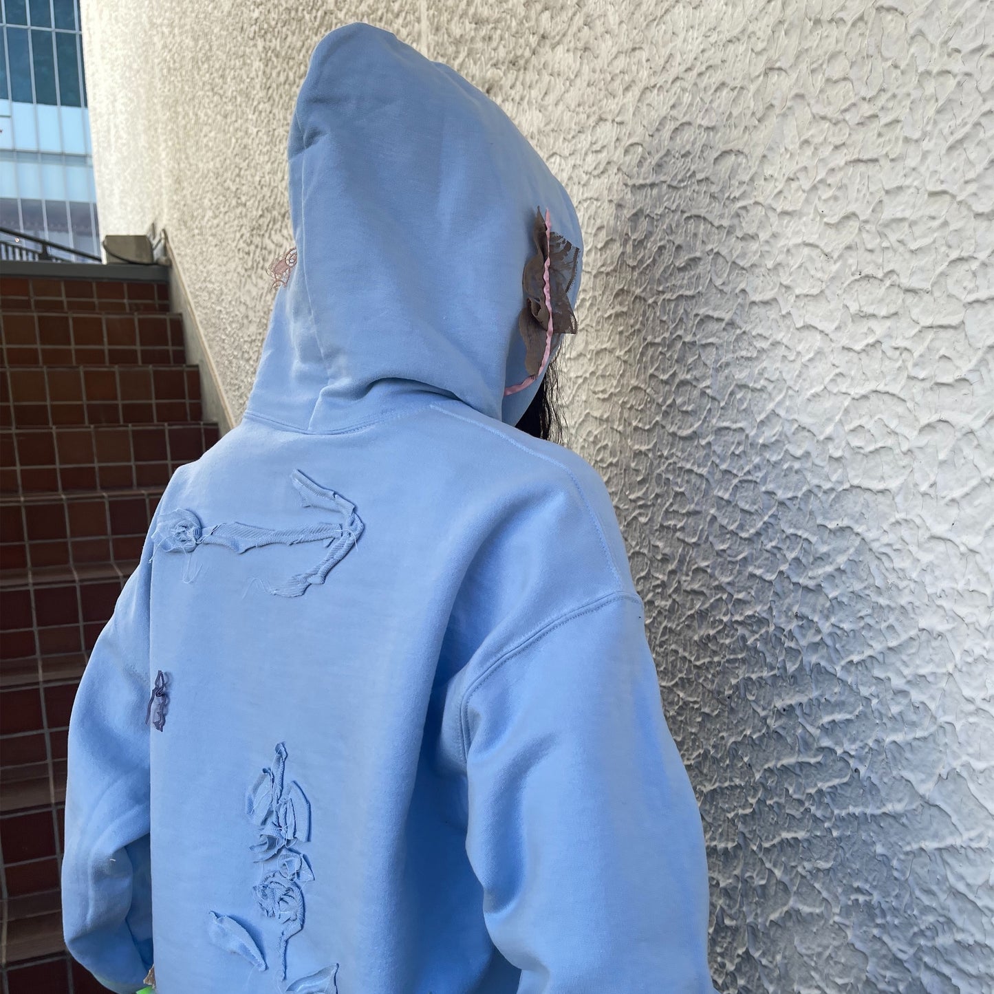 trust teji x TONII MONDO collabolation ★ Bond hoodie / Blue / ボンドフーディー