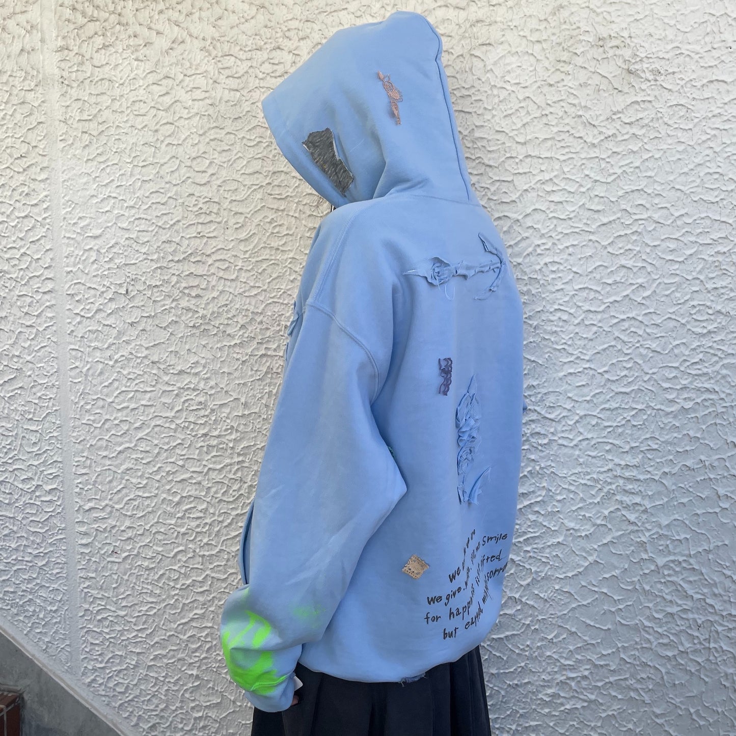 trust teji x TONII MONDO collabolation ★ Bond hoodie / Blue / ボンドフーディー
