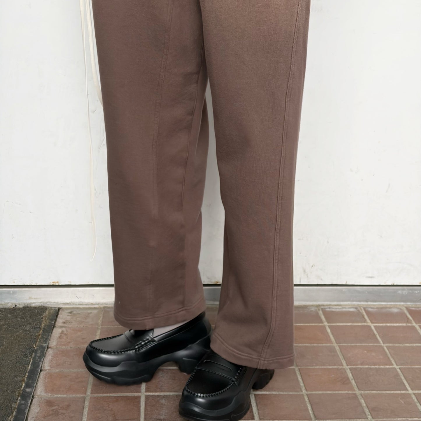 Bleach waves long pants / DUST BROWN / ブリーチスウェットパンツ