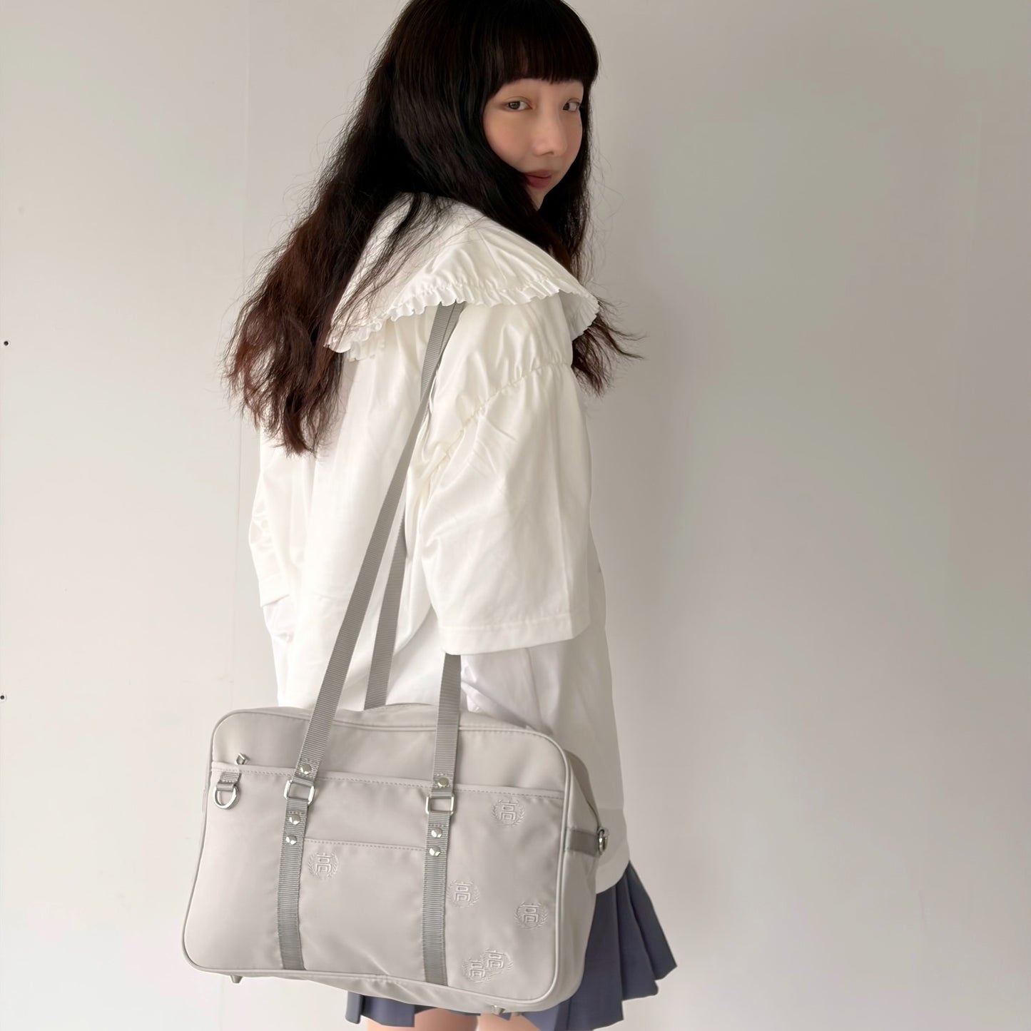ABANDONED SCHOOL BAG / NYLON GRAY / ショルダースクールバッグ