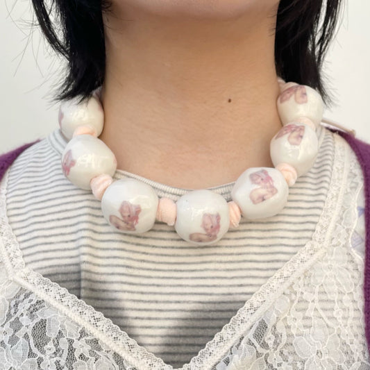 【SHEEP LIMITED】Handcrafted ceramic sheep necklace / セラミックネックレス