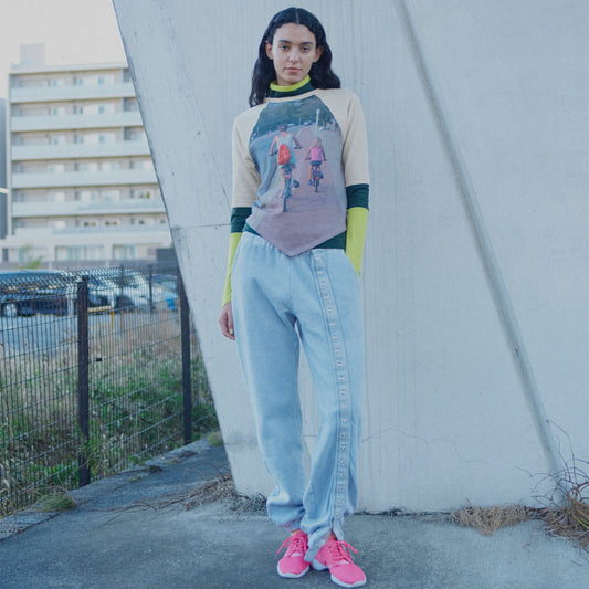 CLICK DOT SWEAT PANTS REGULAR / BLUE / スウェットパンツ