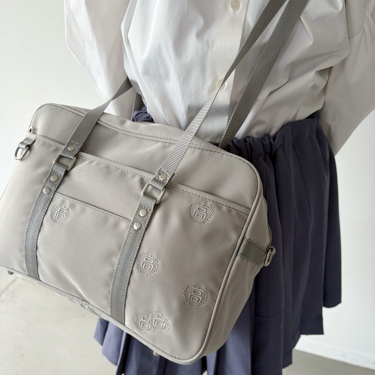 ABANDONED SCHOOL BAG / NYLON GRAY / ショルダースクールバッグ