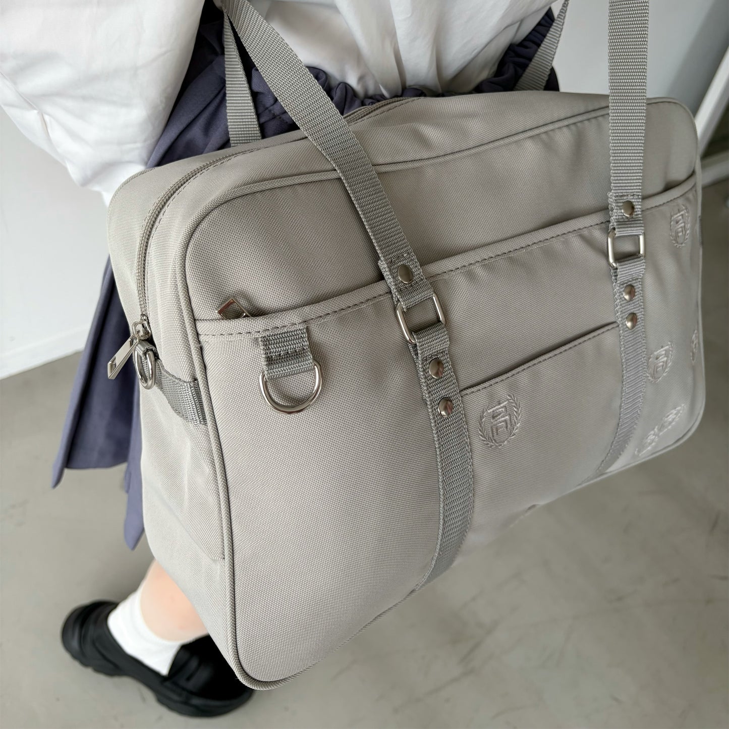 ABANDONED SCHOOL BAG / NYLON GRAY / ショルダースクールバッグ