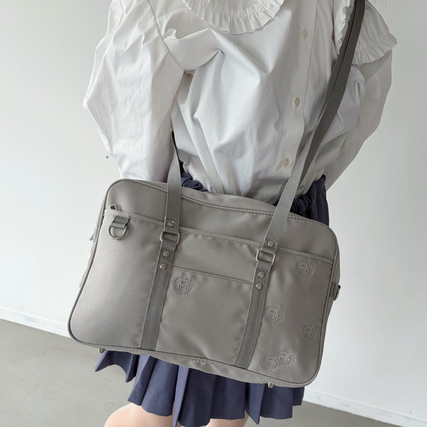 ABANDONED SCHOOL BAG / NYLON GRAY / ショルダースクールバッグ