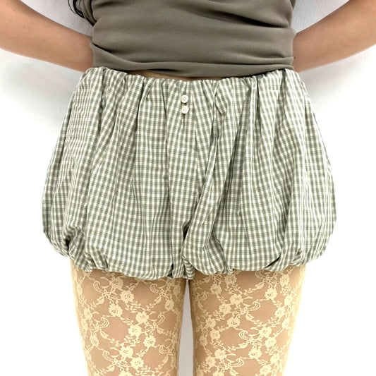 [fa.er.ie] cotton volume shorts / check / バルーンショーツ
