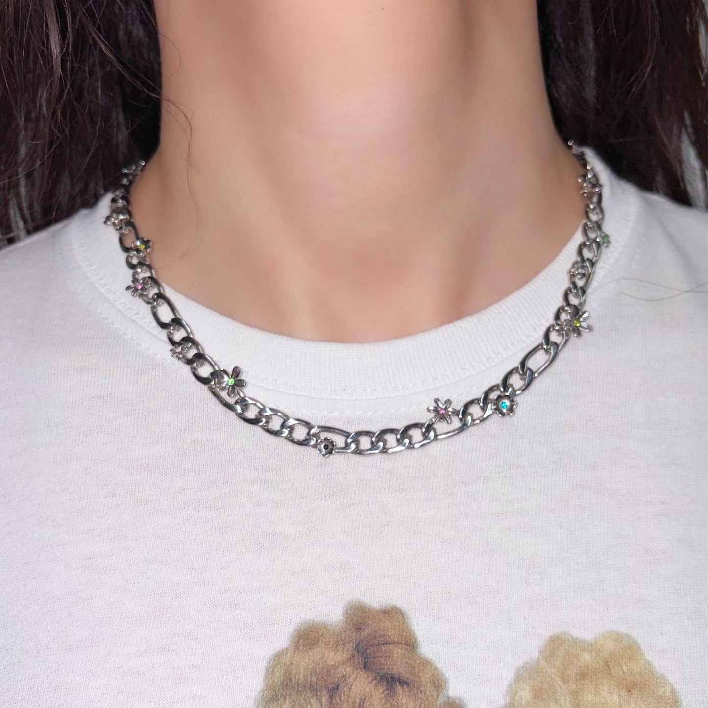 Blossom Chain / Silver / フラワーチェーンネックレス