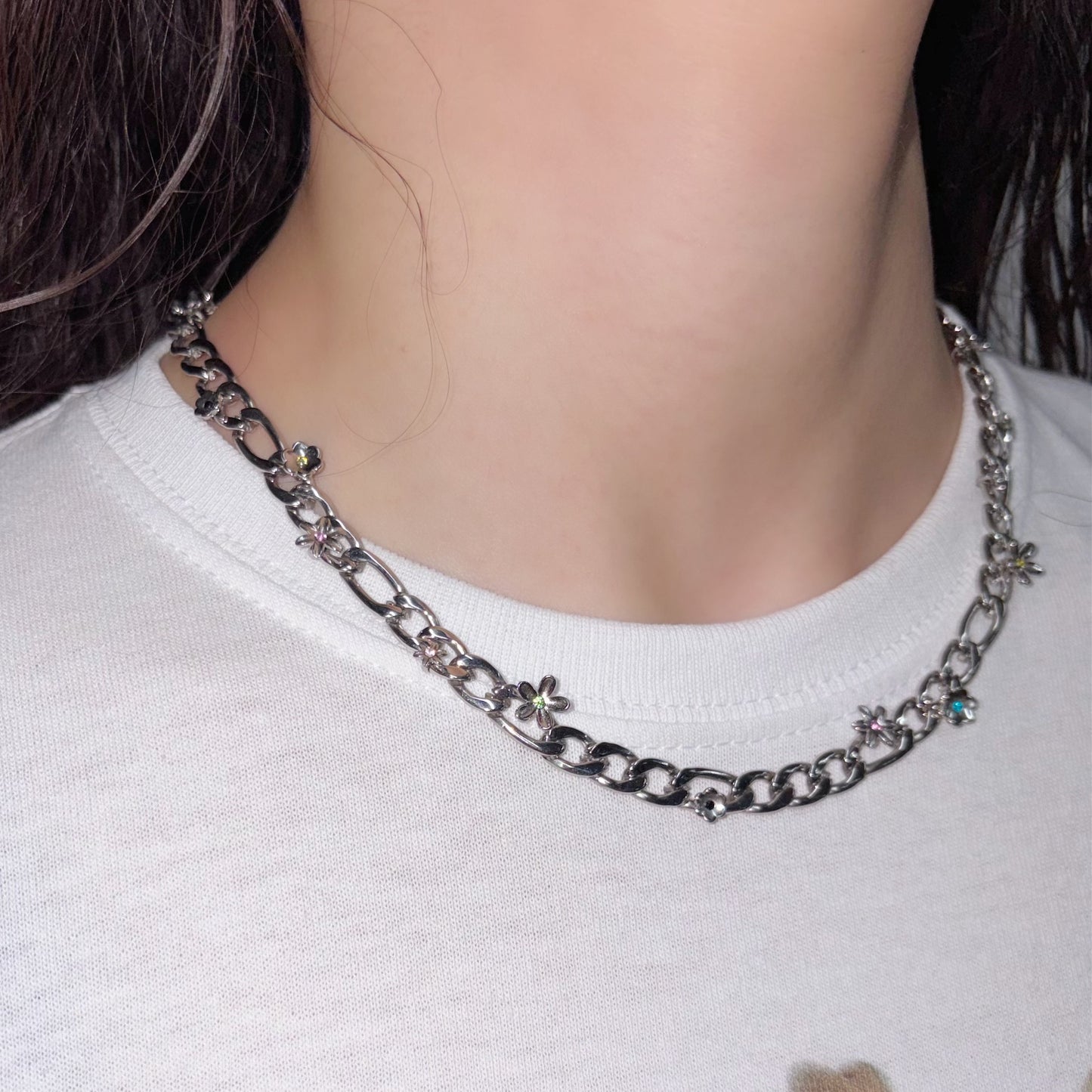 Blossom Chain / Silver / フラワーチェーンネックレス
