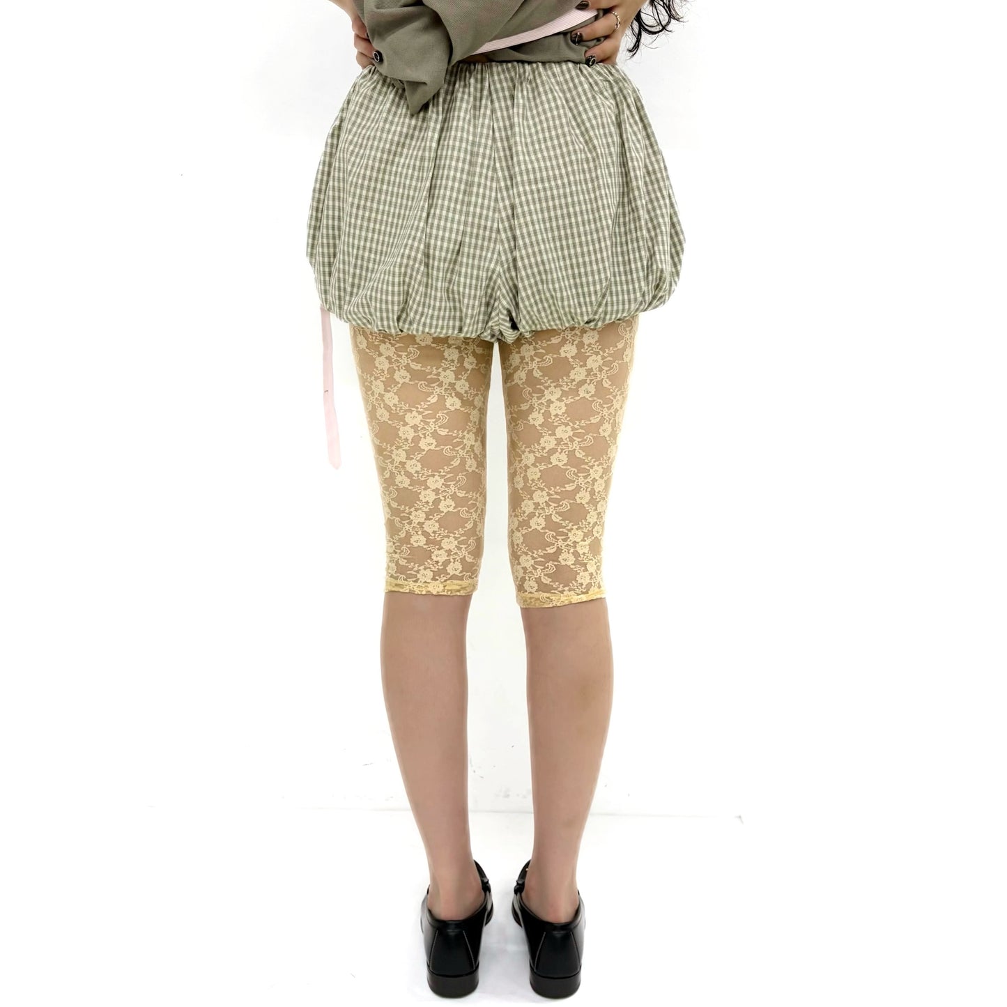 [fa.er.ie] cotton volume shorts / check / バルーンショーツ