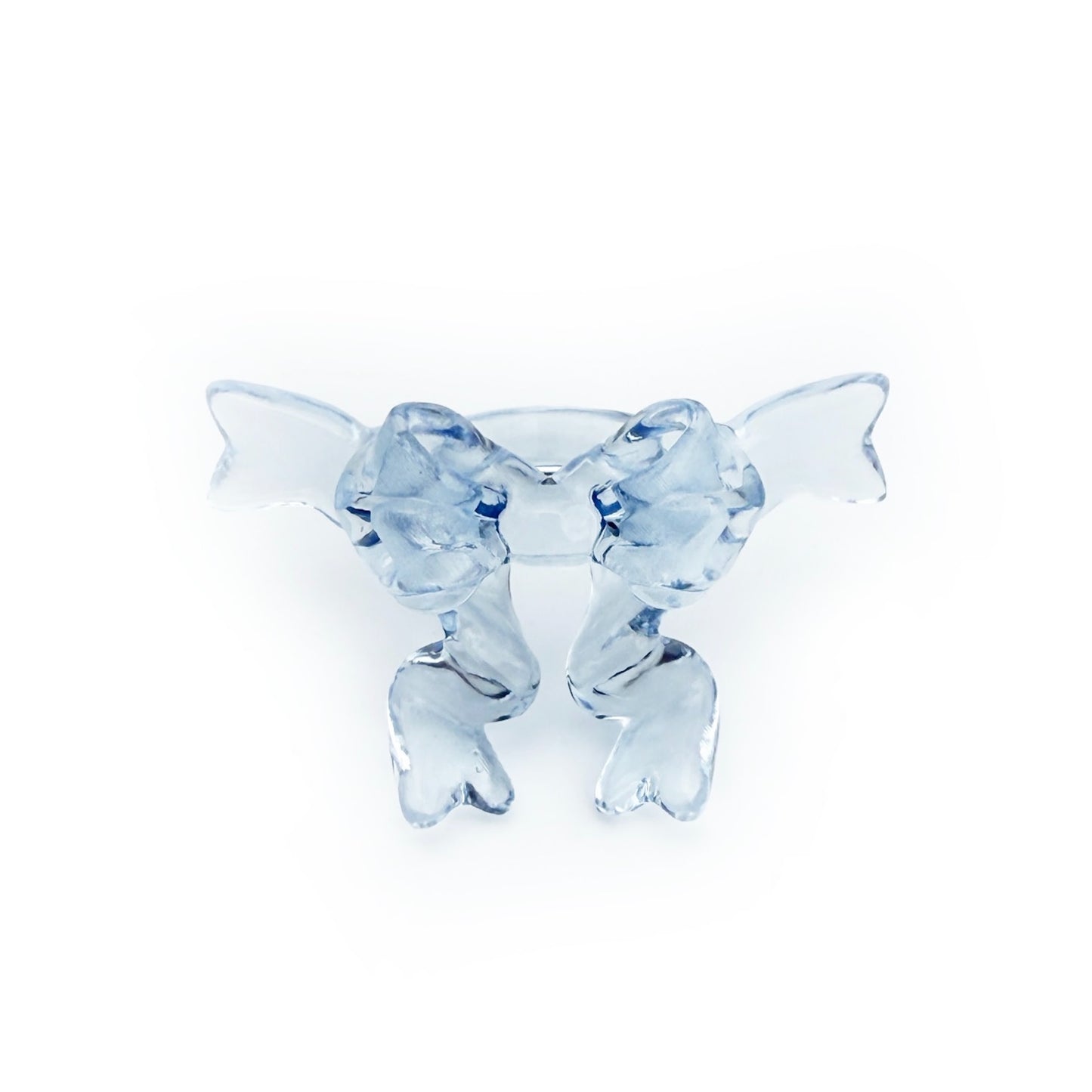 WING RIBBON RING / BLUE / クリアリボンリング