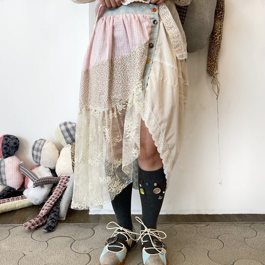 C Skirt / Mix / パッチワークスカート