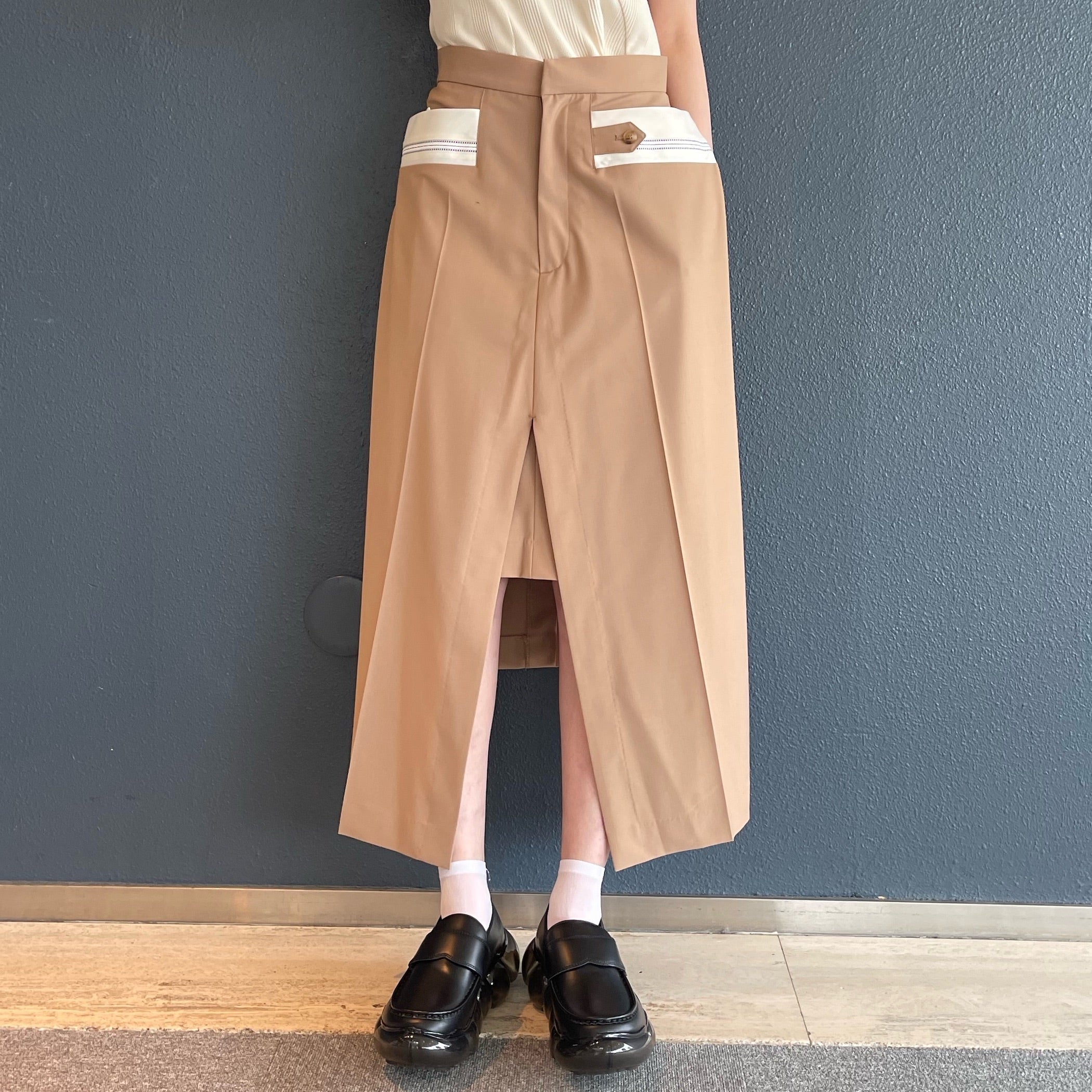 son skirt / beige / セパレートスカート | シープ / SHEEP | AKIKOAOKI