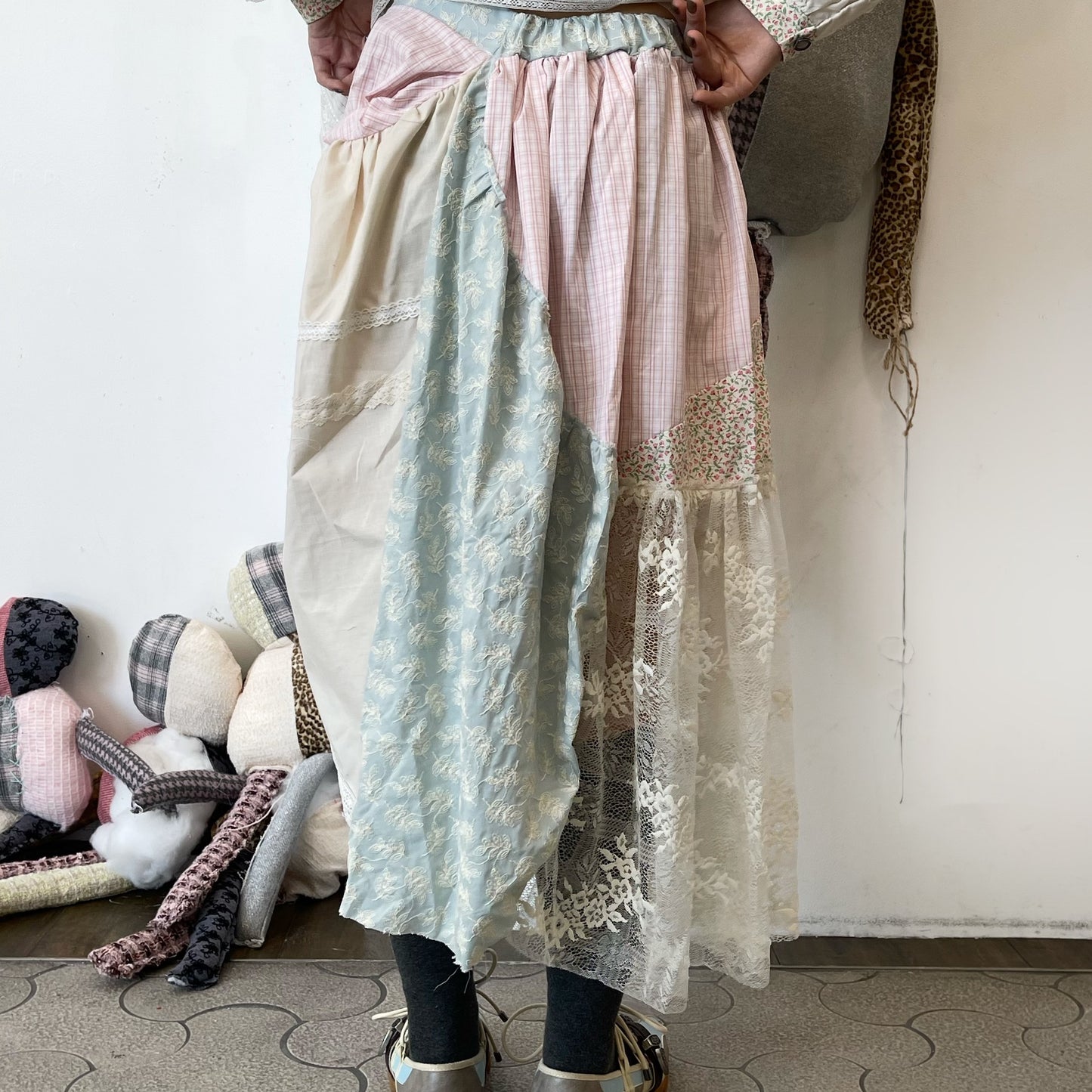 C Skirt / Mix / パッチワークスカート