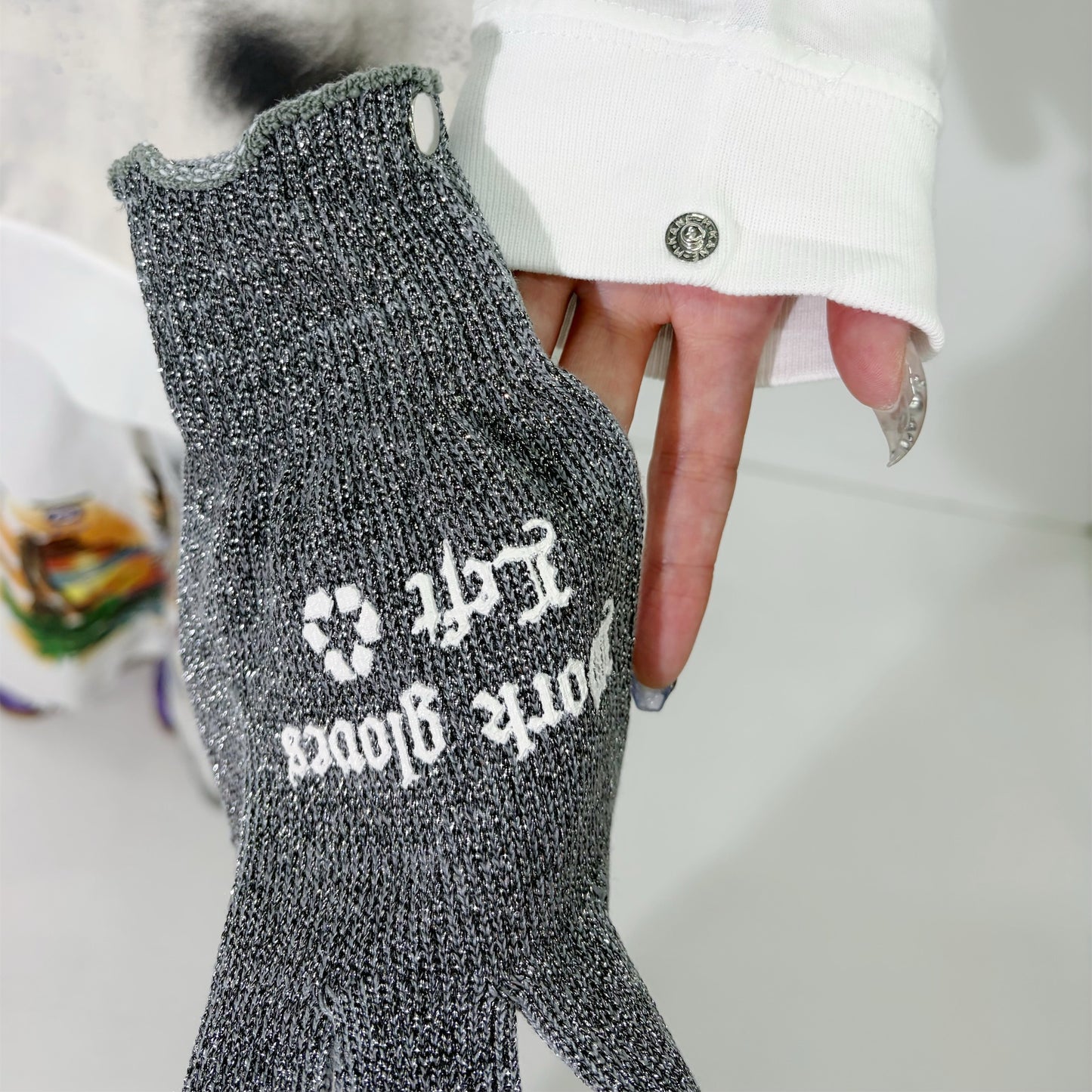 GLOVE-TROTTING RECONSTRUCTED DRESS / WHITE / Tシャツ構築レイヤードドレス