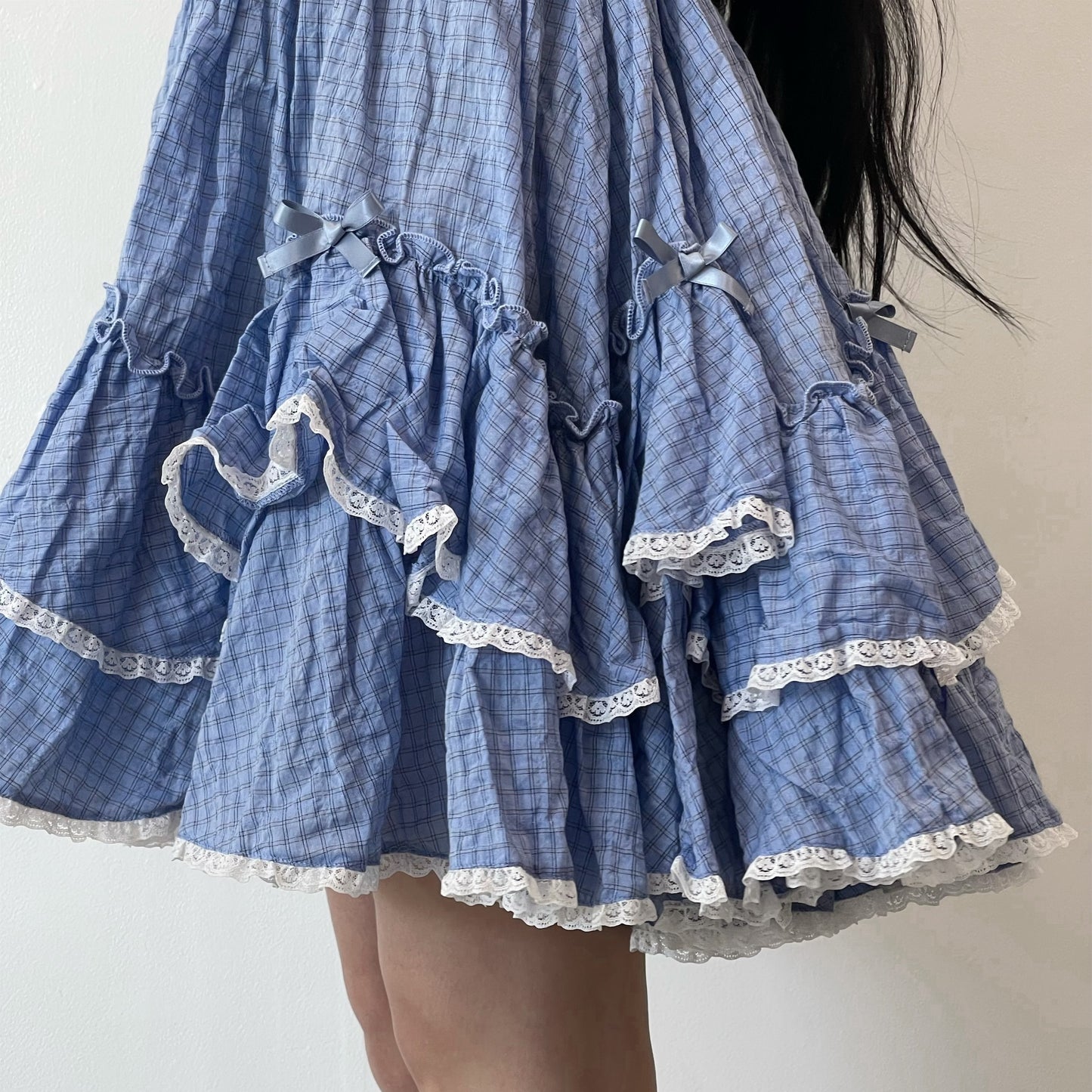 COTTON LOLITA SKIRT / BLUE / ボリュームフリルスカート