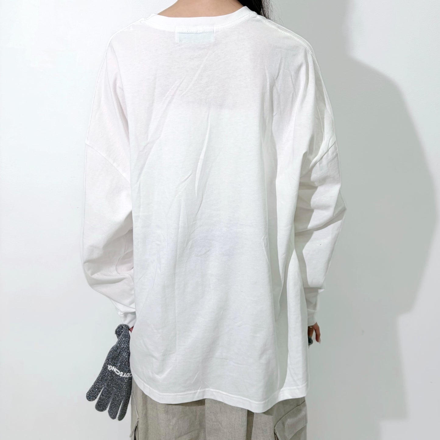GLOVE-TROTTING RECONSTRUCTED DRESS / WHITE / Tシャツ構築レイヤードドレス