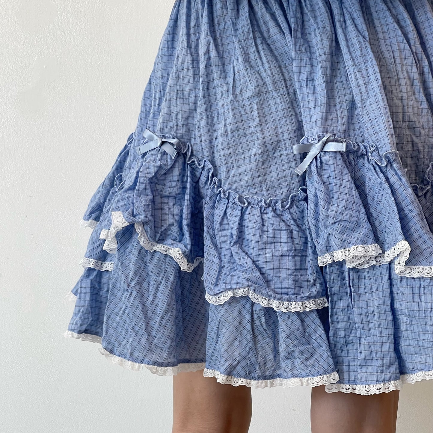 COTTON LOLITA SKIRT / BLUE / ボリュームフリルスカート