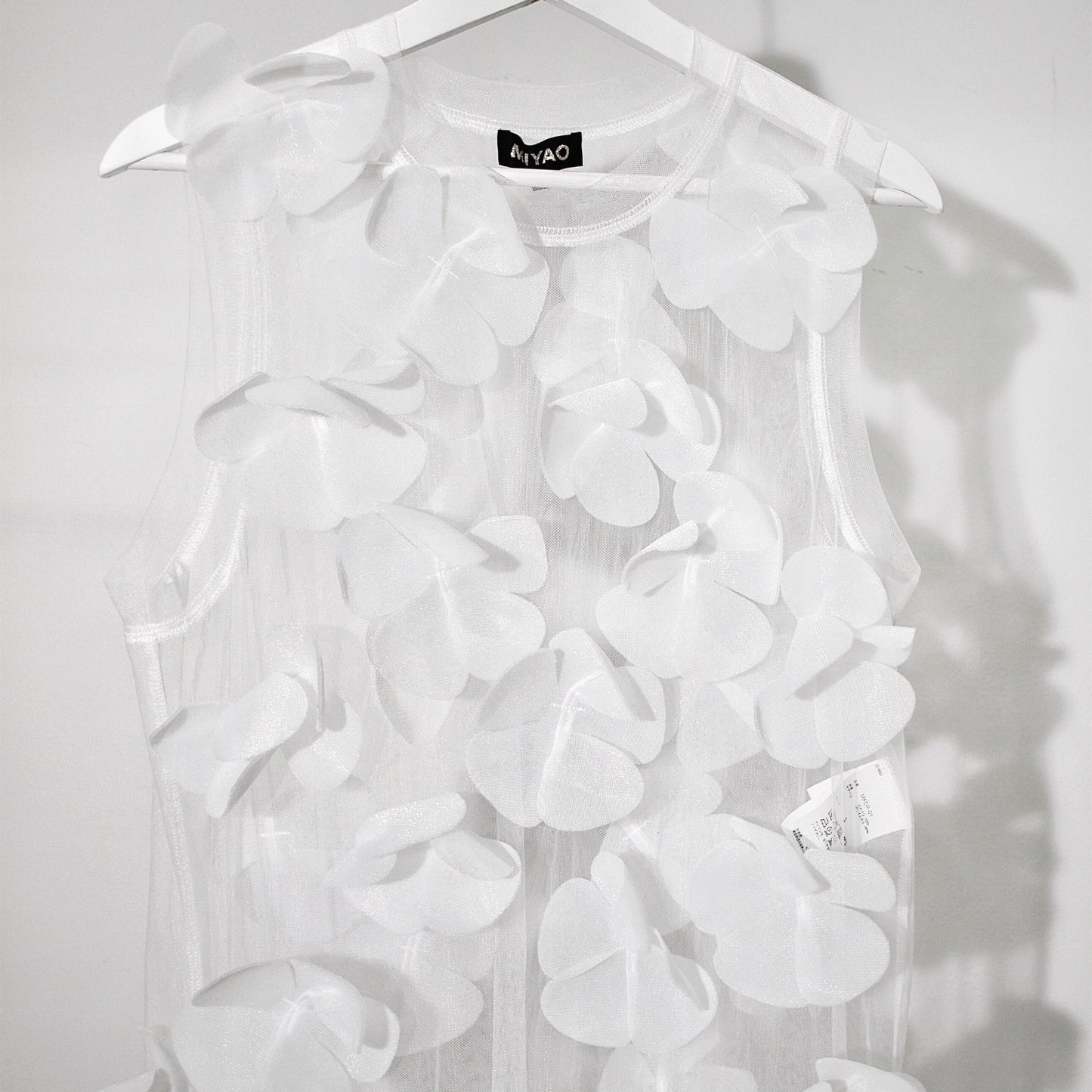 Flower tulle dress / White / フラワーチュールドレス