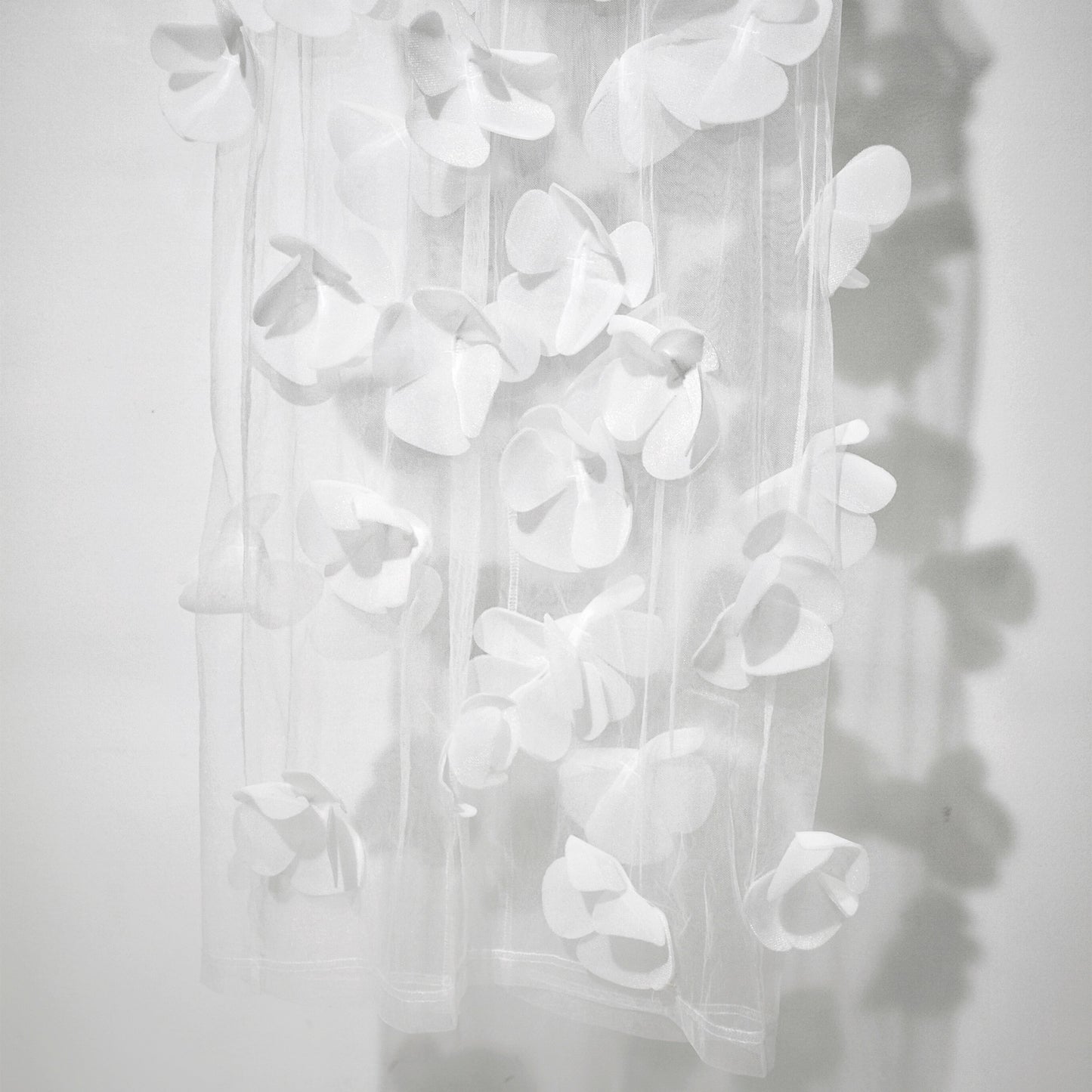 Flower tulle dress / White / フラワーチュールドレス