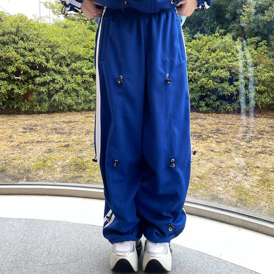 DRAW CORD TRACK PANTS / NAVY BLUE / ドローコードトラックパンツ