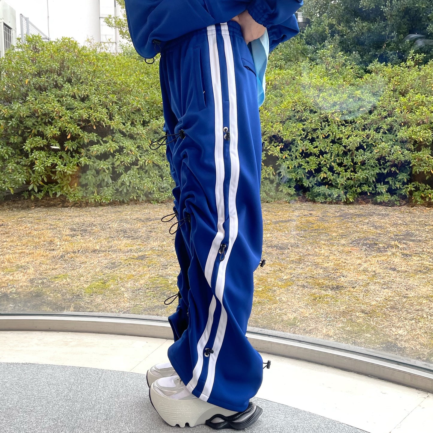 DRAW CORD TRACK PANTS / NAVY BLUE / ドローコードトラックパンツ