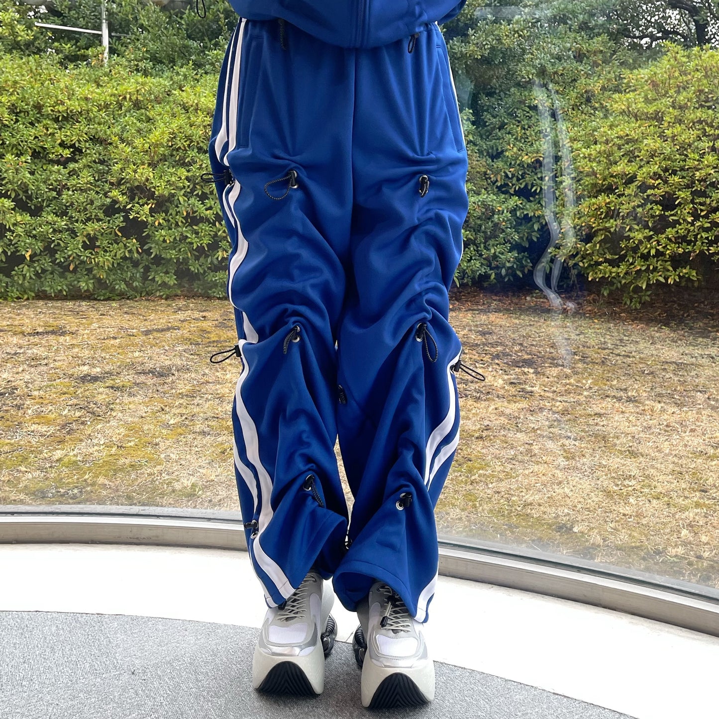 DRAW CORD TRACK PANTS / NAVY BLUE / ドローコードトラックパンツ