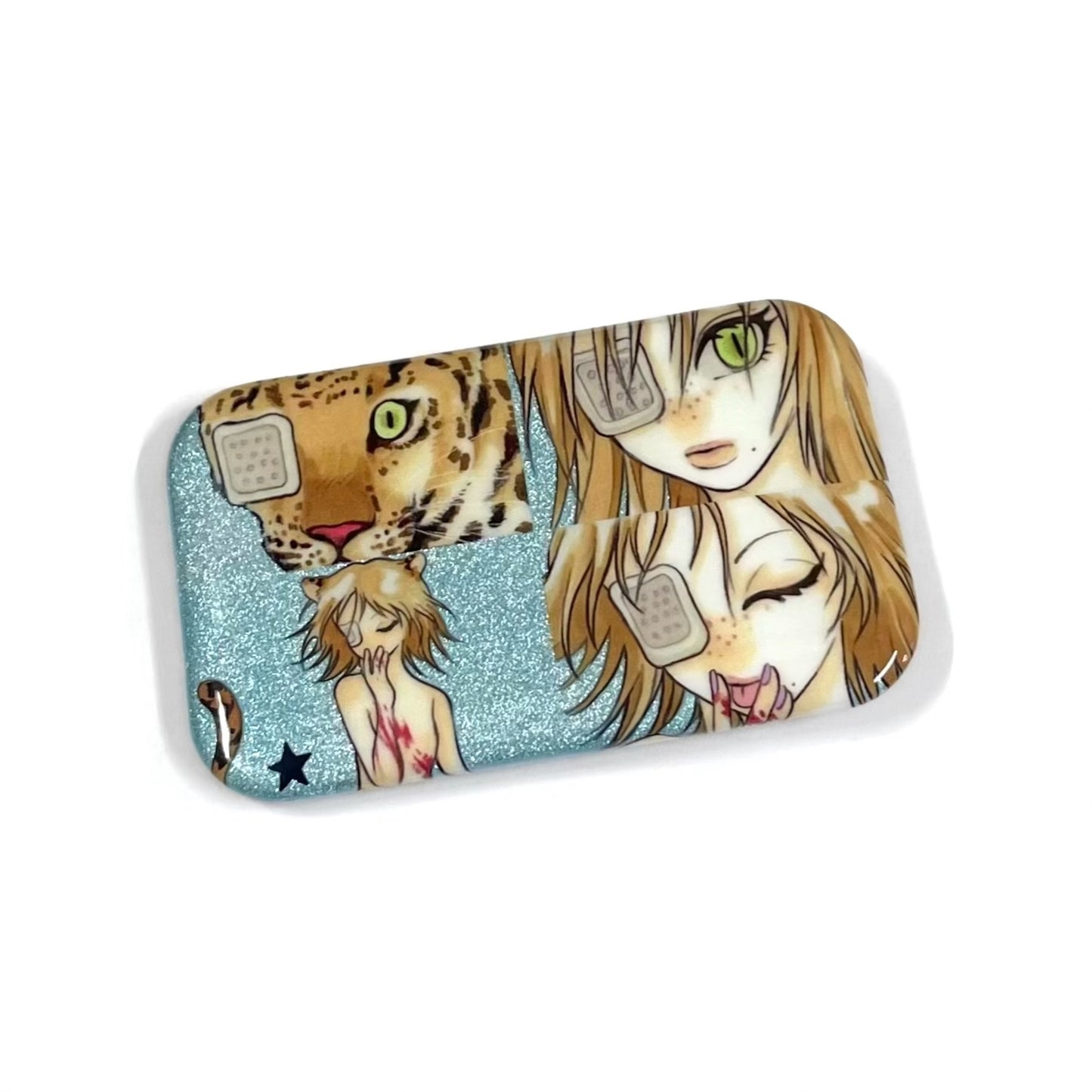 【oliwa】Leopard girl pin / バッジ