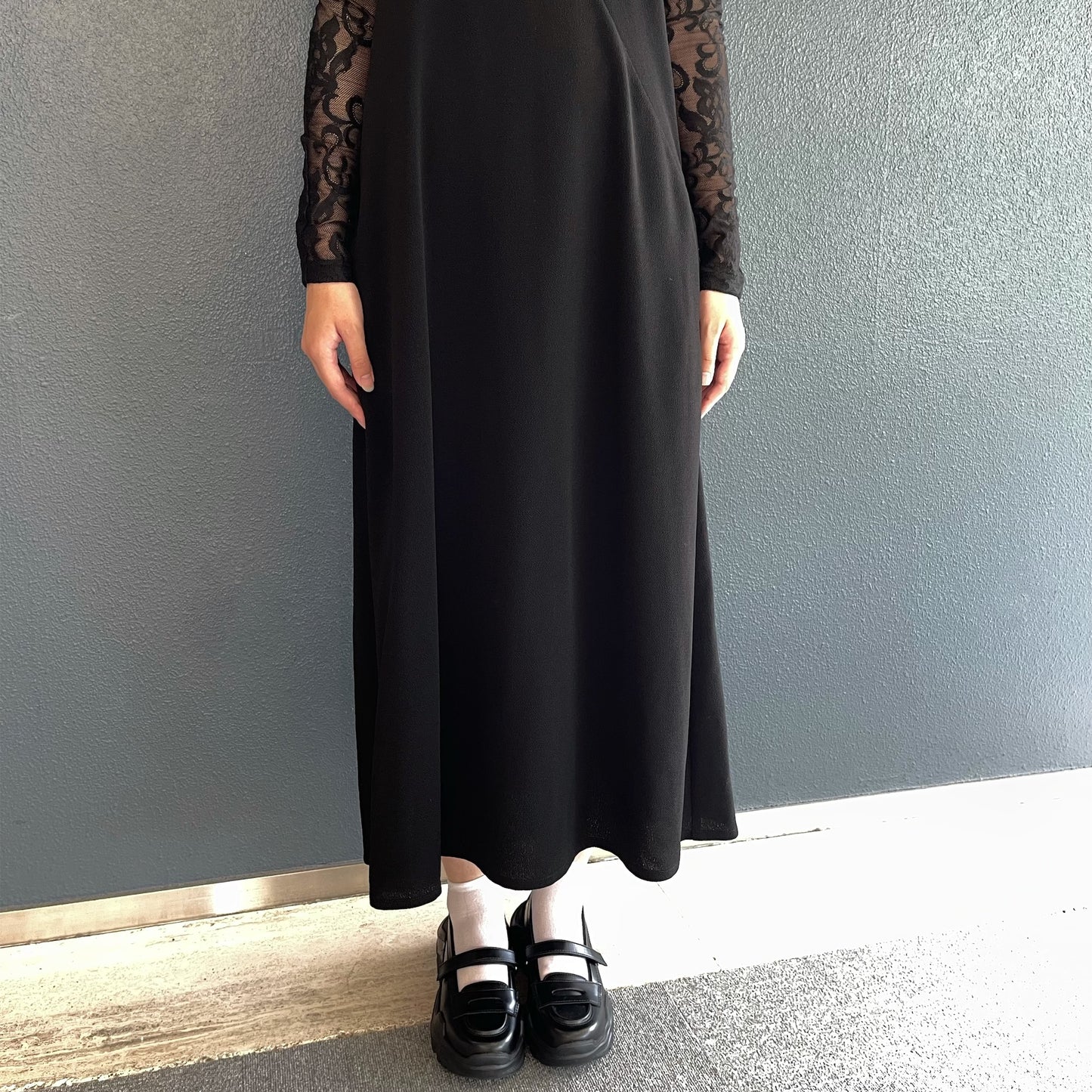 Francesca Dress / Black x White Lace / アシンメトリードレス