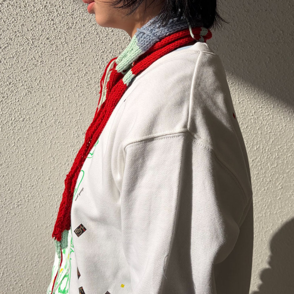 sometimes sadness / Blue,light blue,red / ミニマフラー