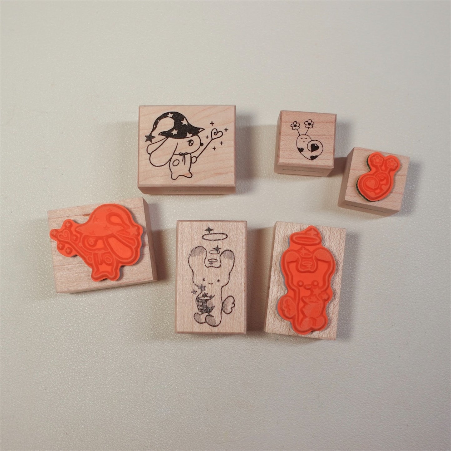 【peco】Wood Stamp - Sitting Bunny / スタンプ