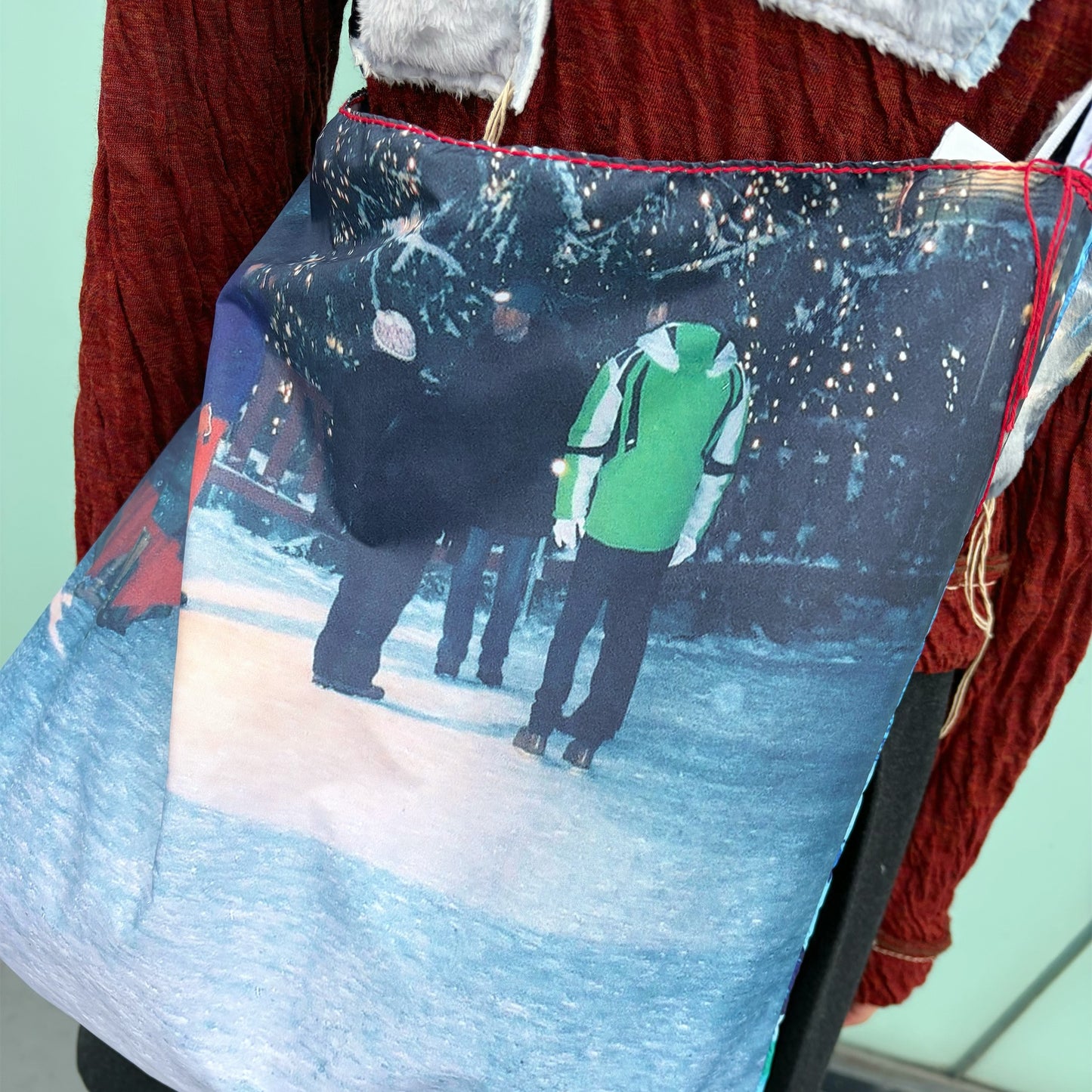 taffeta print shoulder bag / snow / タフタプリントショルダーバッグ