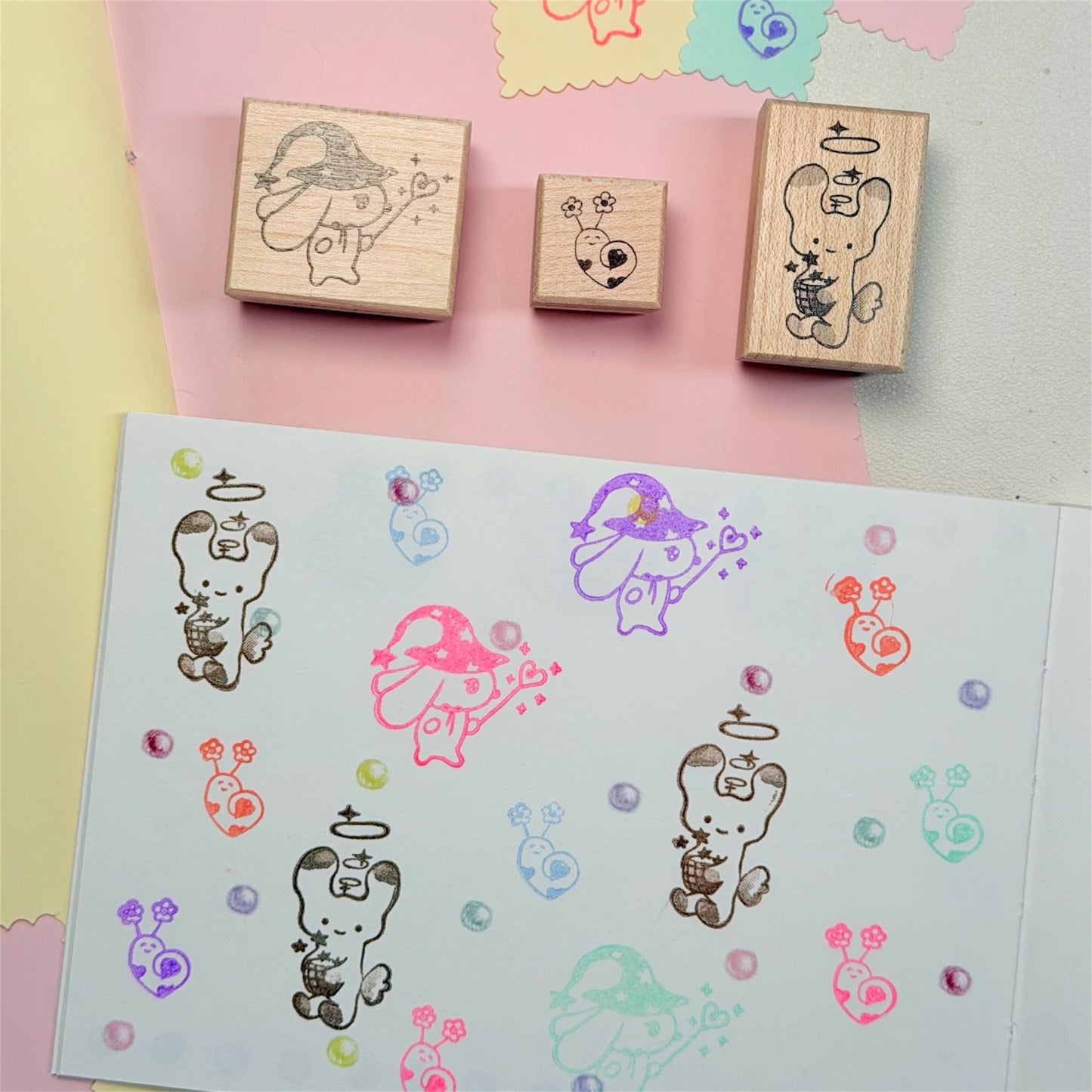 【peco】Wood Stamp - Sitting Bunny / スタンプ