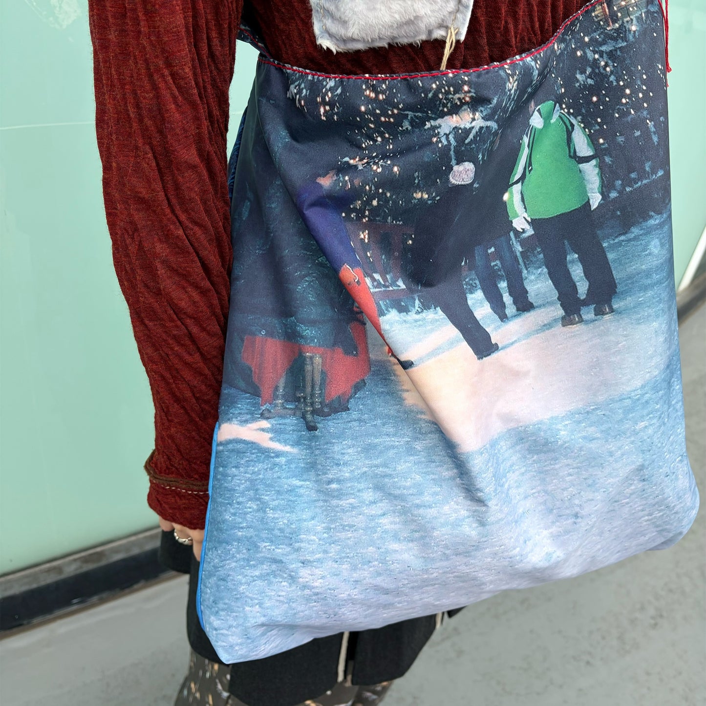 taffeta print shoulder bag / snow / タフタプリントショルダーバッグ