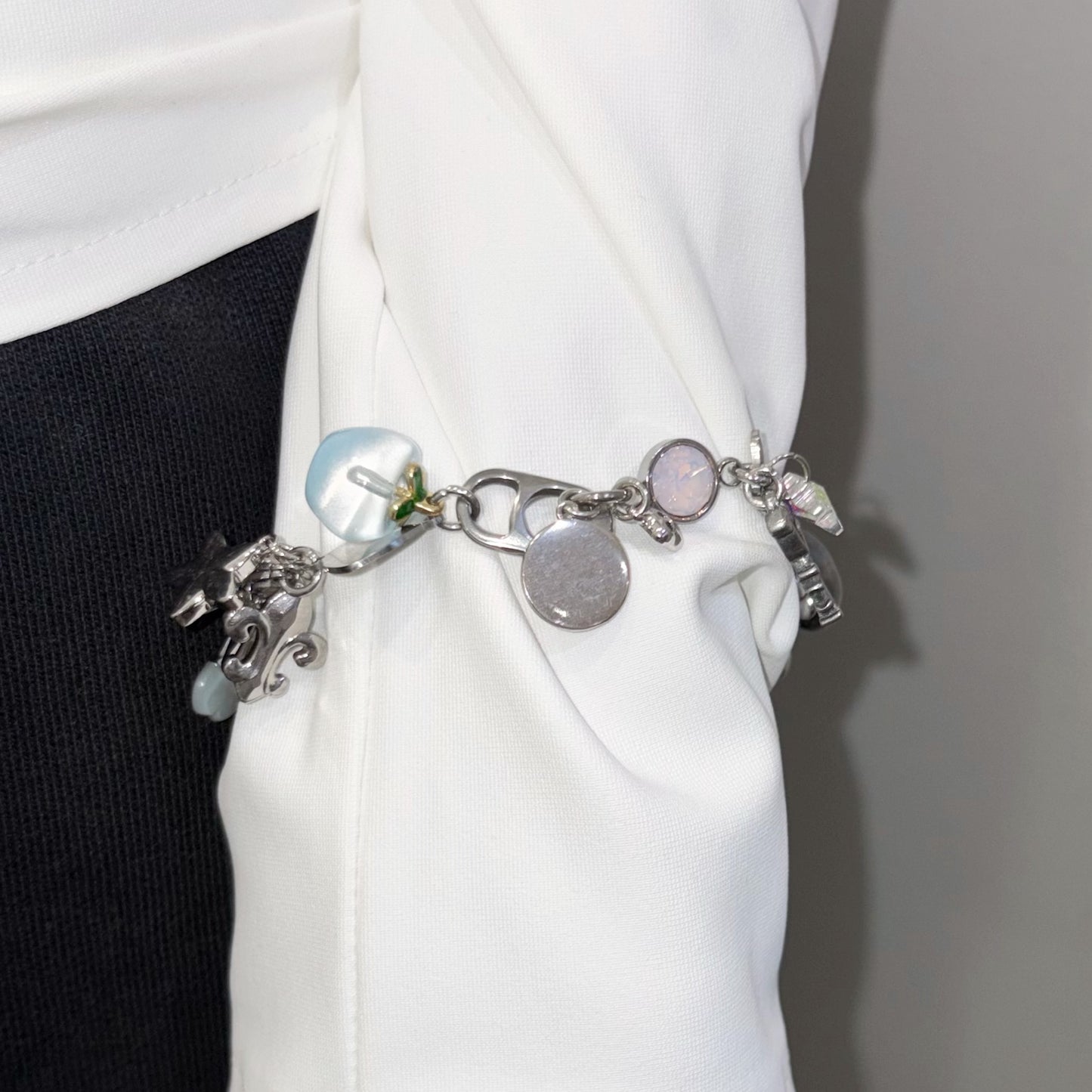 Optic Charm Bracelet / Silver × pastel / チャームブレスレット