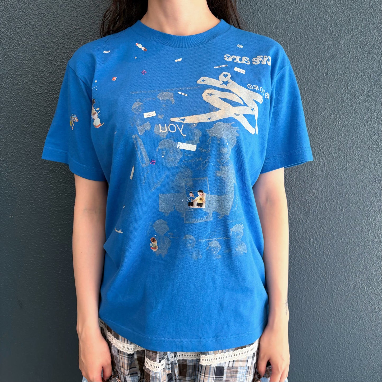 We are 友 T-shirt / Blue / プリントTシャツ